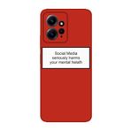 CONSTRAIN (1801) Kırmızı 4g Social Media Kırmızı Telefon Kılıfı Redmi Note 12 ile uyumlu