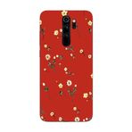 CONSTRAIN (2460) Kırmızı Çiçekli Kırmızı Telefon Kılıfı Redmi Note 8 Pro ile uyumlu