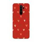 CONSTRAIN (2510) Kırmızı Kalp Desen Kırmızı Telefon Kılıfı Redmi Note 8 Pro ile uyumlu