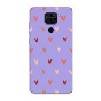 CONSTRAIN (2741) Lila Kalp Desen Lila Telefon Kılıfı Redmi Note 9 ile uyumlu