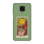 CONSTRAIN (2970) Yeşil The Sun Tarot Yeşil Telefon Kılıfı Redmi Note 9 Pro ile uyumlu