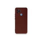 CONSTRAIN (4202) Kahverengi Nano Içi Kadife Silikon Lansman Telefon Kılıfı General Mobile Gm 21 ile uyumlu