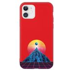 CONSTRAIN (5178) kırmızı Kılıf Eski Tarz Grit Kırmızı Renkli Silikon Telefon Kılıfı Re6 Iphone 11 ile uyumlu