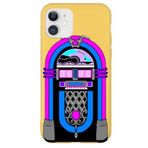 CONSTRAIN (5184) sarı Kılıf Retro Müzik Kutusu Sarı Renkli Silikon Telefon Kılıfı Ret1 Iphone 11 ile uyumlu