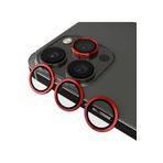 CONSTRAIN (5478) Kırmızı Kamera Koruyucu Lens Iphone 14 Pro Max ile uyumlu