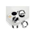 CONSTRAIN (5506) Gümüş Swarovski Taşlı Kamera Koruyucu Lens Iphone 14 Pro ile uyumlu