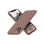 CONSTRAIN (5645) Açık Kahverengi Kahverengi Silikon Kılıf Leke Tutmaz Içi Süet Silinebilir Kapak Iphone 11 ile uyumlu