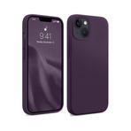 CONSTRAIN (5653) Derin Mor Derin Mor Silikon Kılıf Leke Tutmaz İçi Süet Silinebilir Kapak iPhone 13 ile uyumlu
