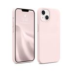 CONSTRAIN (5659) Pudra Pembe Pudra Pembe Silikon Kılıf Leke Tutmaz İçi Süet Silinebilir Kapak iPhone 13 ile uyumlu