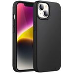 CONSTRAIN (5677) Siyah Siyah Silikon Kılıf Leke Tutmaz Içi Süet Silinebilir Kamera Çıkıntılı Kapak Iphone 14 ile uyumlu
