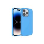CONSTRAIN (5698) MAVİ Mavi Silikon Kılıf Leke Tutmaz Içi Süet Silinebilir Kamera Yükseltili Kapak Iphone 14 Pro Max ile uyumlu