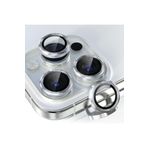 CONSTRAIN (5789) Beyaz Titanyum Kamera Lens Koruyucu, Çiziğe ve Darbeye Dayanıklı Koruyucu iPhone 15 Pro ile uyumlu