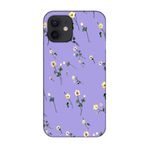 CONSTRAIN (595) Lila Çiçekli Lila Telefon Kılıfı iPhone 12 Mini ile uyumlu