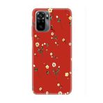 CONSTRAIN (7006) Kırmızı Çiçekli Kırmızı Telefon Kılıfı Redmi Note 10S ile uyumlu