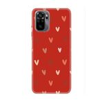 CONSTRAIN (7062) Kırmızı Kalp Desen Kırmızı Telefon Kılıfı Redmi Note 10S ile uyumlu