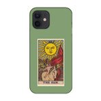 CONSTRAIN (722) Yeşil The Sun Tarot Yeşil Telefon Kılıfı iPhone 12 Mini ile uyumlu