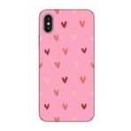 CONSTRAIN (9693) Pembe Kalp Desen Pembe Telefon Kılıfı iPhone X ile uyumlu
