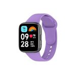 CONSTRAIN - Akıllı Saat Kordonu, Redmi Watch 3 Active ile Uyumlu Silikon Tokalı Saat Kayışı, Terletmeyen Ayarlanabilir Yedek Kordon - Lila