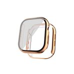 CONSTRAIN - Apple ile uyumlu Watch 10 42mm Electroplatink Çerçeveli Parlak Kenarlı Ekran Koruyuculu Sert Kasa Koruyucu 36 - Pembe