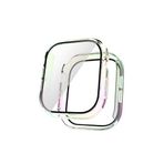 CONSTRAIN - Apple ile uyumlu Watch 10/11 Serisi 46mm Electroplatink Çerçeveli Parlak Kenarlı Ekran Koruyuculu Sert Kasa Kor - Pembe