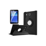 CONSTRAIN - Galaxy Tab 3 Lite ile Uyumlu 7.0 T110 Standlı Kapaklı Dönebilen Tablet Kılıfı Siyah