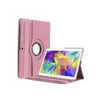 CONSTRAIN - Galaxy Tab A T590 ile Uyumlu Standlı Kapaklı Dönebilen Tablet Kılıfı Açık Pembe - Lacivert