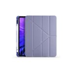 CONSTRAIN - Galaxy Tab S6 Lite P610 ile Uyumlu Standlı Kalem Bölmeli Tri Folding Tablet Kılıfı Mor