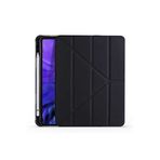 CONSTRAIN - Galaxy Tab S6 Lite P610 ile Uyumlu Standlı Kalem Bölmeli Tri Folding Tablet Kılıfı Siyah