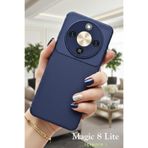 CONSTRAIN - Honor ile uyumlu "MAGİC 8 LİTE" CARBONFOCUS Telefon Kılıfı - Karbon dizayn, Silikon Kapak LACİVERT - LACİVERT