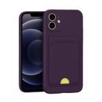 CONSTRAIN - iPhone 11 ile uyumlu İphone Kılıf Kamera Ve Köşe Korumalı Kartlıklı Cüzdanlı Yumuşak Renkli Silikon Kapak içi Kadife