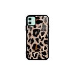 CONSTRAIN - iPhone 11 ile uyumlu Kılıf Boyalı Tablo Desenli Fiyonk Ve Leopar Tasarımlı 3D Ayna Görünümlü Korumalı Kapak - Bej 1