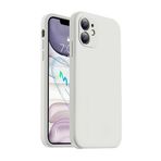 CONSTRAIN - Iphone 11 ile Uyumlu Telefon Kılıfı - Iphone 12 Görünümlü Köşeli Tasarım, İçi Kadife Lansman Kılıf - Beyaz