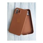 CONSTRAIN - iPhone 11 Kılıf ile iPhone 12 Görünümü | Köşeli Tasarım ile Modern Estetik | Mat Yüzeyli Beyaz Silikon Arka Kapak | Darbe Emici Yapı | Kamera Koruması ve Şık Hatlar - Kahverengi