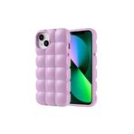 CONSTRAIN – iPhone 13 Kılıf Dom Dom Kapak Modeli ile Esnek Silikon Rahatlığı | Mavi Renkli Şişkin Bloklu Doku Tasarımı | Şok Emici Kaplama ile Günlük Darbelere Karşı Maksimum Koruma - Lila