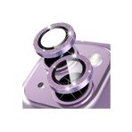 CONSTRAIN Iphone 14 14 Plus 15 15 Plus Birebir İle Uyumlu Kamera Lens Koruyucu Cam, Simli Mor