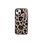 CONSTRAIN - iPhone 15 ile uyumlu Kılıf Boyalı Tablo Desenli Fiyonk Ve Leopar Tasarımlı 3D Ayna Görünümlü Korumalı Kapak - Çok Renkli