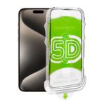 CONSTRAIN - iPhone 15 Pro Max Ekran Koruyucu Otomatik Hizalama Aparatlı 9h Tam Kaplayan Temperli Cam