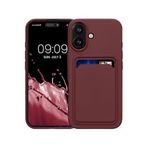 CONSTRAIN - iPhone 16 ile uyumlu Kılıf Kamera Korumalı Kartlıklı Cüzdanlı Yumuşak Renkli Silikon Kapak içi Kadife