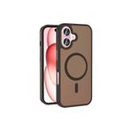CONSTRAIN iPhone 16 Plus ile Uyumlu MagSafe ile Uyumlu Mat Yarı Saydam Darbeye Dayanıklı Şok Emici Kamera Korumalı Kılıf - Rose Gold