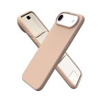 CONSTRAIN - iPhone 17 Air ile uyumlu Kılıf Lansman Kamera Çıkıntılı içi Kadife Yumuşak Renkli Silikon Mat Hisli Süet Kapak - Desert