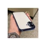 CONSTRAIN - iPhone 17 ile uyumlu Kılıf Tam Kamera Korumalı Metalik Parlak Renkli Kenarlı Yumuşak Silikon Lensli Kapak - Lacivert
