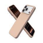 CONSTRAIN - iPhone 17 Pro ile uyumlu Kılıf Lansman Kamera Korumalı içi Kadife Yumuşak Renkli Silikon Mat Hisli Süet Kapak - Desert