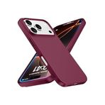 CONSTRAIN - iPhone 17 Pro ile uyumlu Kılıf Lansman Kamera Korumalı içi Kadife Yumuşak Renkli Silikon Mat Hisli Süet Kapak - Koyu Mor