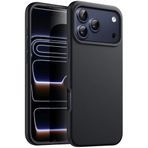 CONSTRAIN - iPhone 17 Pro ile uyumlu Kılıf Lansman Kamera Korumalı içi Kadife Yumuşak Renkli Silikon Mat Hisli Süet Kapak - Siyah