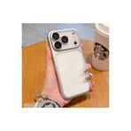 CONSTRAIN - iPhone 17 Pro ile uyumlu Kılıf Tam Kamera Korumalı Metalik Parlak Renkli Kenarlı Yumuşak Silikon Lensli Kapak - Gümüş