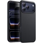 CONSTRAIN - iPhone 17 Pro Max ile uyumlu Kılıf Lansman Kamera Korumalı içi Kadife Yumuşak Renkli Silikon Mat His Süet Kapak - Siyah