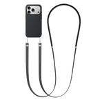 CONSTRAIN - iPhone 17 Pro Max ile uyumlu Tüm Serilerle Çapraz Ayarlanabilir Yüksek Kaliteli Şık Crossbody Strap Telefon Askısı - siyah
