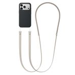 CONSTRAIN - iPhone 17 Pro Max ile uyumlu Tüm Serilerle Çapraz Ayarlanabilir Yüksek Kaliteli Şık Crossbody Strap Telefon Askısı - Ucu Kahve