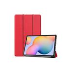 CONSTRAIN - Lenovo Tab M10 Plus TBTB-128F 3. Jenerasyon ile Uyumlu Smart Cover Standlı 1-1 Kılıf-Kırmızı 2