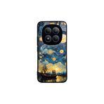 CONSTRAIN - Redmi Note 15 Pro 5G ile uyumlu Xiaomi Kılıf Boyalı Tablo Desenli Fiyonk Ve Leopar Tasarımlı 3D Ayna Görünümlü Korumalı Kapak - Beyaz 2